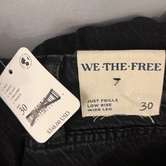 WE THE FREE JUST FRILLS LOW RISE WIDE LEG JEANS NWT - Picture 13 of 17